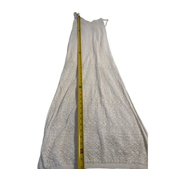 Stradivarius Intricate Knit Maxi Dress lined S adjustable straps coquette beach - Picture 6 of 15